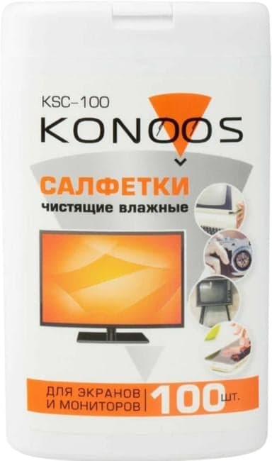KSC-100 Салфетки для экранов в компактной банке, 100 шт