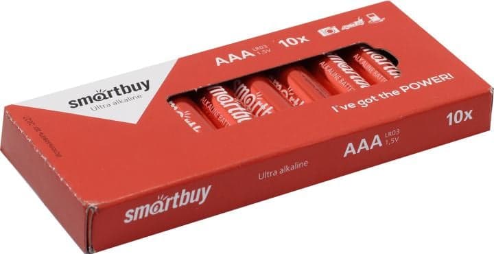 Smartbuy SBBA-3A10BX, Size"AAA", 1.5V, щелочной (alkaline) <уп. 10 шт>