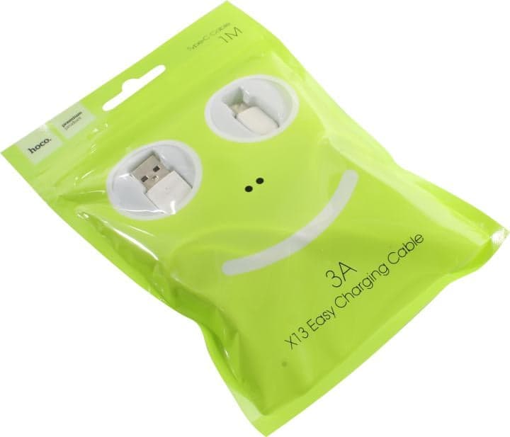 Hoco <X13 Type-C 1M White> Кабель USB 2.0 AM-->USB-C 1м