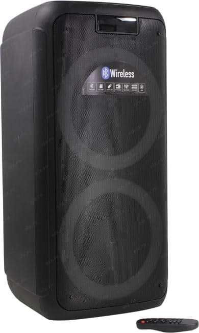 Колонка Ginzzu GM-202 (USB, Bluetooth, microSD, FM, ПДУ, Li-Ion)