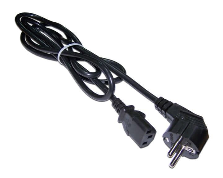 LAN-PP13/SHA-2.0-BK Шнур питания C13-Schuko угловая, 220В, 10А, черный, 2 метра