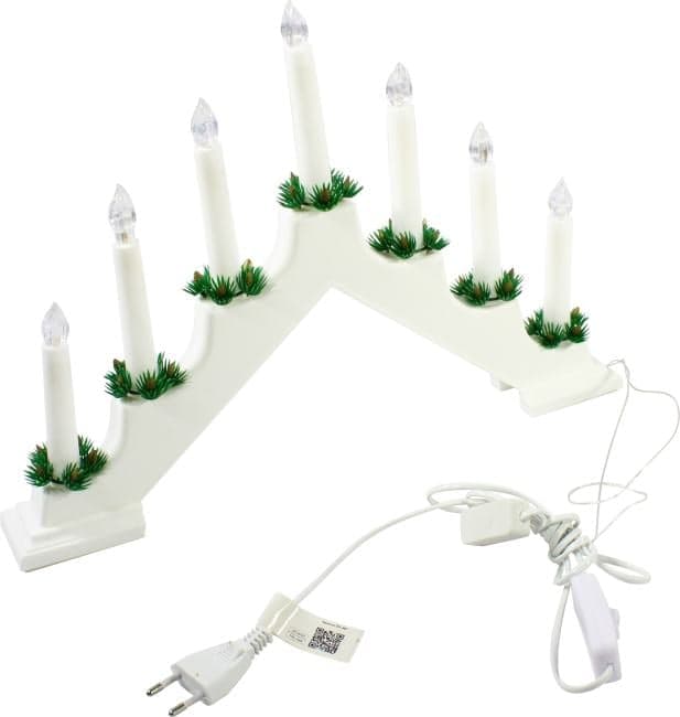NEON-NIGHT <501-081> Новогодняя горка свечек (28x37cм, 7LED)