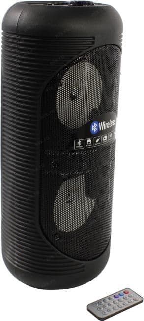 Колонка Ginzzu GM-210 (2x14W, Bluetooth, USB, microSD, FM, ПДУ,Li-Ion)