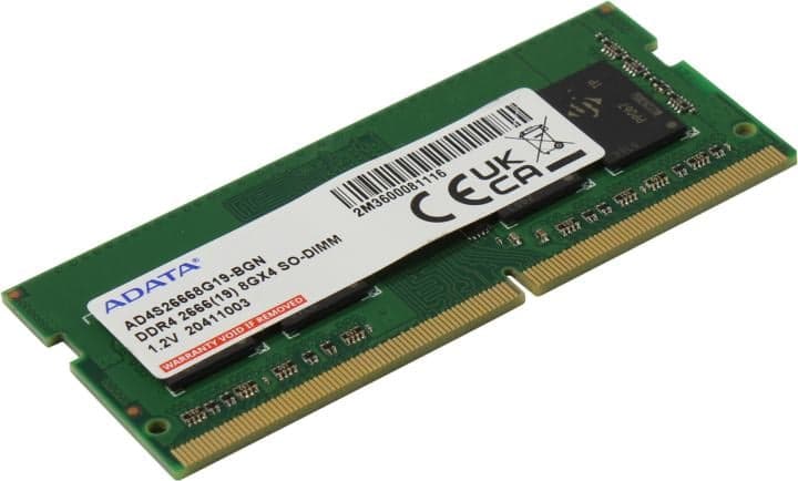 ADATA <AD4S26668G19-BGN> DDR4 SODIMM 8Gb <PC4-21300> (for NoteBook)
