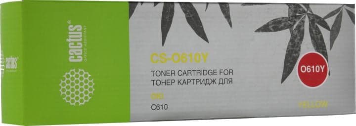 Картридж Cactus CS-O610Y Yellow для OKI C610
