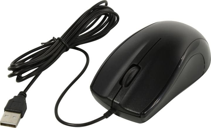 OKLICK Optical Mouse <185V2> <Black> (RTL) USB 3btn+Roll <1185962>