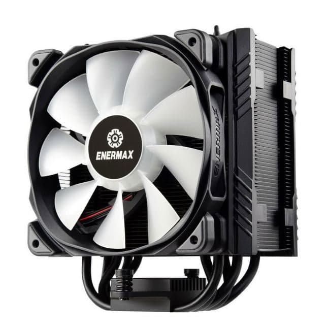 Enermax <ETS-T50A-BK-ARGB> T50 AXE ARGB (1155/2011/2066/1200/AM4, 14-24дБ,500-1600об/мин, Al+тепл.трубки)