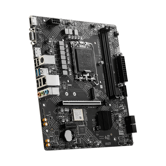 MSI PRO H610M-G WIFI (RTL) LGA1700 <H610> PCI-E Dsub+HDMI+DP GbLAN+WiFi+BT SATA MicroATX 2DDR5