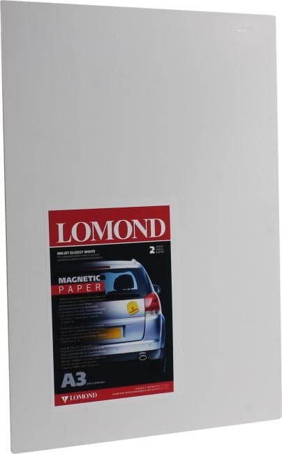 LOMOND 2020347 (A3, 2 листа) бумага белая глянцевая с магнитным слоем