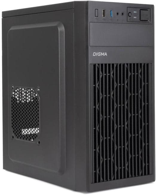 Корпус Digma DCC-MN302 черный без БП mATX 1x80mm 2x120mm 1xUSB2.0 1xUSB3.0 audio