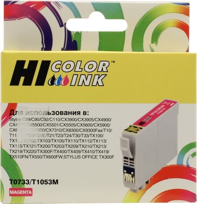 Картридж Hi-Color T0733/T1053M Magenta для Epson Stylus C79/CX3900/CX4900/CX5900/CX6900F