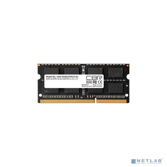 CBR DDR4 SODIMM 16GB CD4-SS16G32M22-01 PC4-25600, 3200MHz, CL22, 1.2V