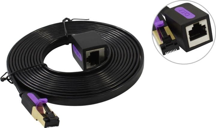 Vention <ICBBI> Patch Cord удлинитель SSTP кат.7 3м, чёрный