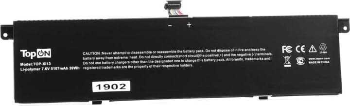 TopON TOP-XI13 Аккумулятор для ноутбука Xiaomi Mi Air 13.3 7.6V 5107mAh PN: R13B02W