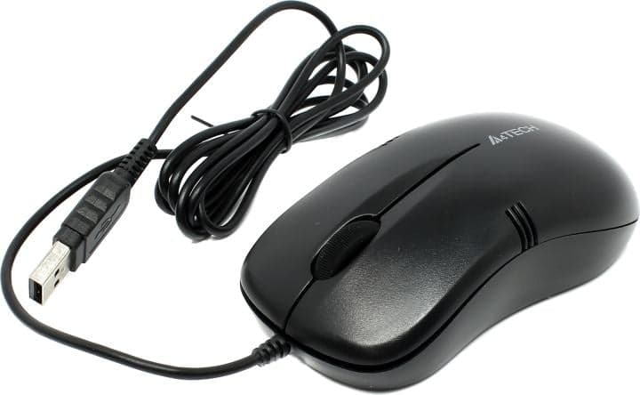 A4Tech Optical Wheel Mouse <OP-560NU-Black> (RTL) USB 3but+Roll