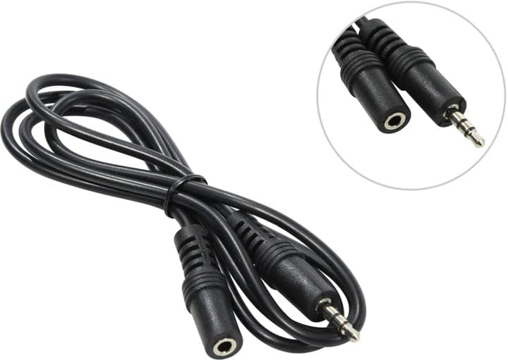 5bites <AC35J-010F> Кабель удлинительный Jack3.5-F --> Jack3.5-M 1м