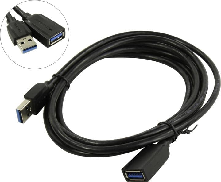 Vention <VAS-A45-B200> Кабель удлинительный USB 3.0 A-->A 2м