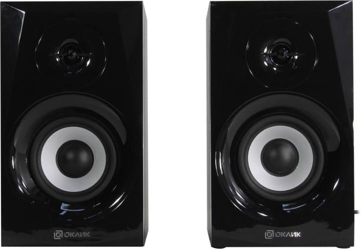 Колонки OKLICK OK-166 Black (2x20W, дерево, Bluetooth) <1112254>
