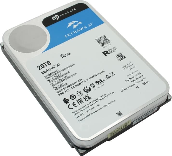HDD 20 Tb SATA 6Gb/s Seagate SkyHawk AI <ST20000VE002> 3.5" 7200rpm 256Mb