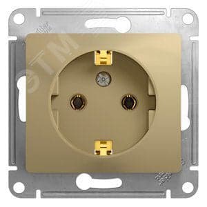Schneider Electric GSL000443 GLOSSA Розетка с заземлением в рамку титан