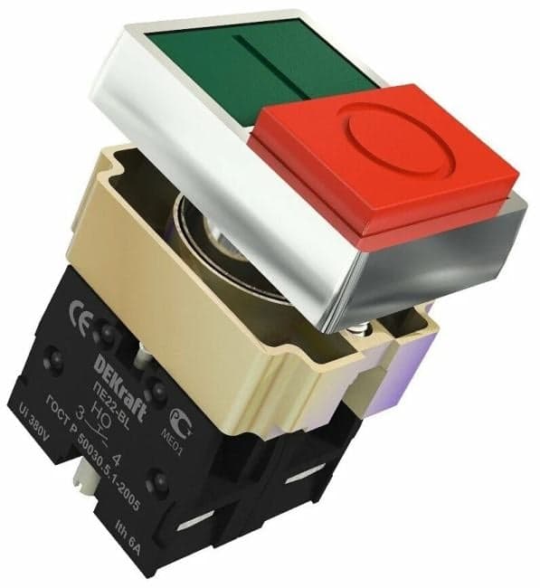 SYSTEME ELECTRIC 25063DEK Перекл. I-O BL D22 ЗЕЛ-КР 220В ПЕ-22