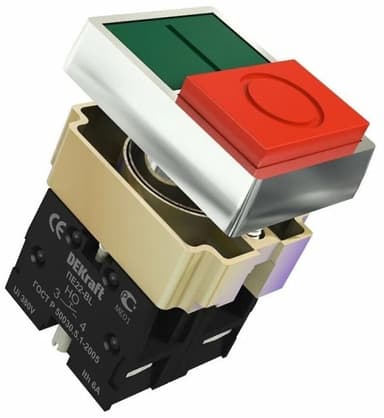 SYSTEME ELECTRIC 25063DEK Перекл. I-O BL D22 ЗЕЛ-КР 220В ПЕ-22