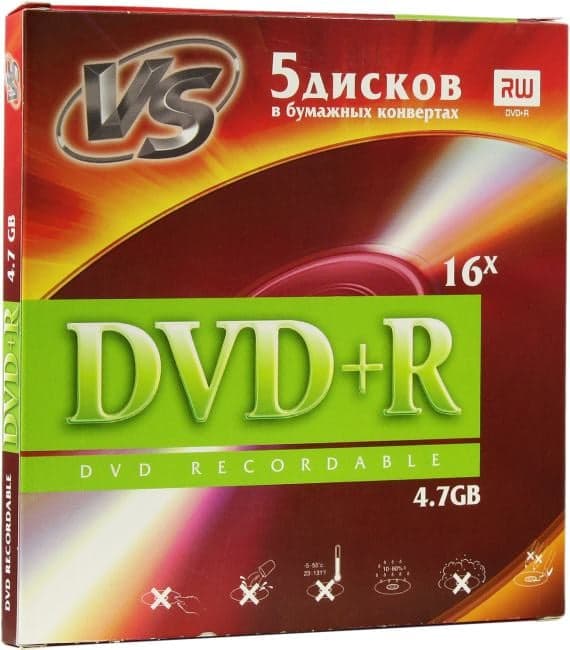 DVD+R Disc VS 4.7Gb 16x <уп. 5 шт> <620465>
