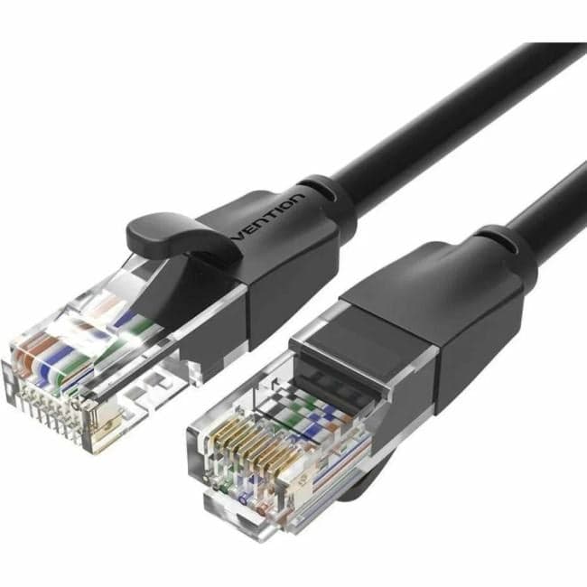 Vention IBEBL Патч-корд Vention прямой UTP cat.6, RJ45 - 10м. Черный