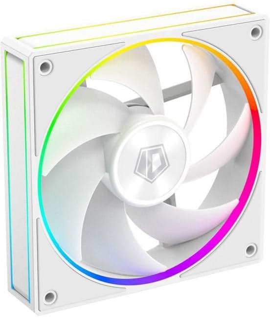 Вентилятор ID-COOLING AF-127-ARGB-W TRIO (3 in 1) 120x120x27мм (PWM, резиновые углы, белый, 500-2000об/мин) BOX