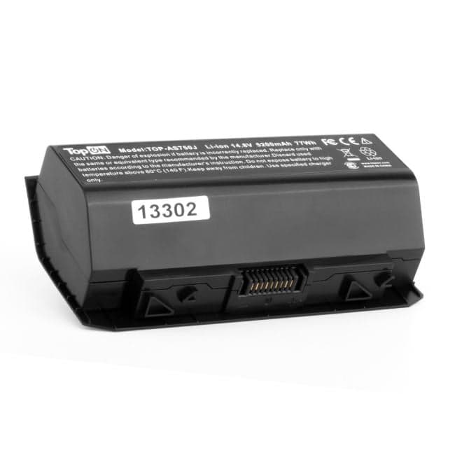 TopON TOP-AS750J Аккумулятор для ноутбука Asus G750J. 14.8V 5200mah 77Wh. PN: A42-G750.