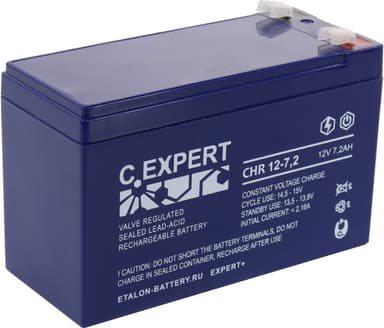 Аккумулятор C.Expert CHR 12-7.2 (12V, 7.2Ah) для UPS