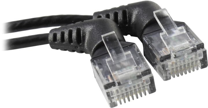Vention <IBOBF> Patch Cord UTP кат.6a 1м, чёрный, угловой