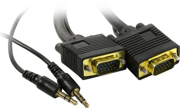 KS-is <KS-499-2> Кабель монитор - SVGA card (15M -15M) + Jack3.5-M 2м 2 фильтра