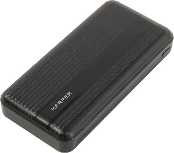 Внешний аккумулятор HARPER <PB-20006 Black> (2xUSB, USB-C, 20000mAh, Li-Pol)