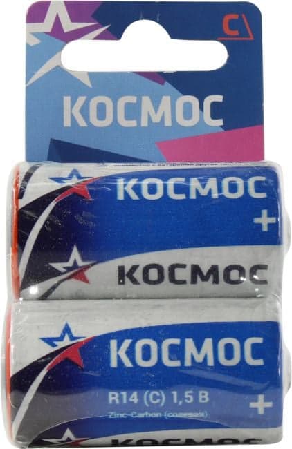 Космос <КОСR142BL>, Size"C", 1.5V, солевый <уп. 2 шт>