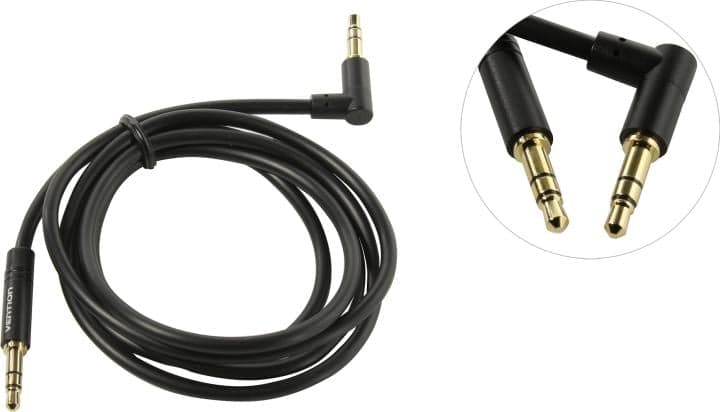 Vention <BAKBF-T> Кабель Jack3.5-M --> Jack3.5-M 1м Г-образный коннектор