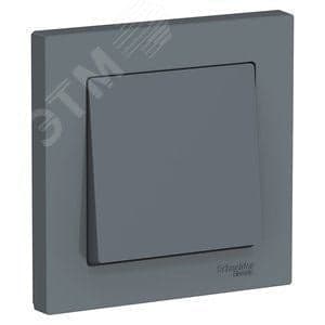 Выключатель Systeme Electric ATN000712 AtlasDesign, 1-клавишный, сх.1, 10АХ, в сборе, грифель
