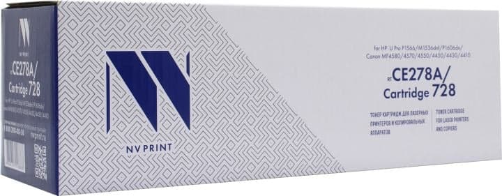 Картридж NV-Print аналог CE278A/Cartridge 728 для HP LJ P1566/P1606, Canon MF4410/4430/4450/4550/4570/4580