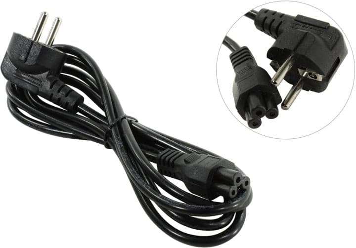 AOpen <ACE022-1.8м> Кабель IEC-320-C5 - розетка 220V 1.8м Европейский стандарт, Г-образный