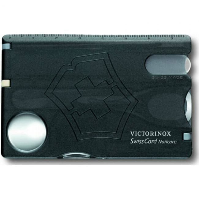 Швейцарская карта Victorinox Swiss Card Nailcare (0.7240.T3) черный полупрозрачный коробка подарочная