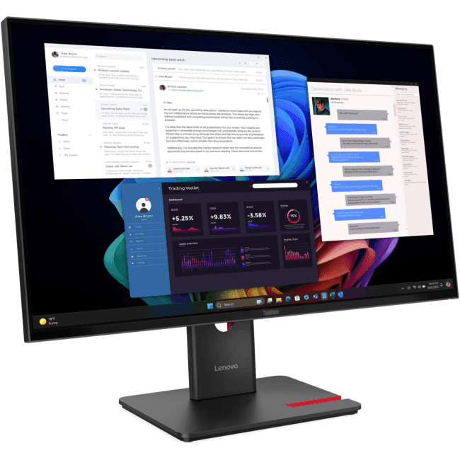 64AFGAR2CB Монитор Lenovo 27" T27UD-40, 16:9, IPS, UHD, 4ms, 350cd, 60Hz, HDMI, DP, USB, USB-C, HAS