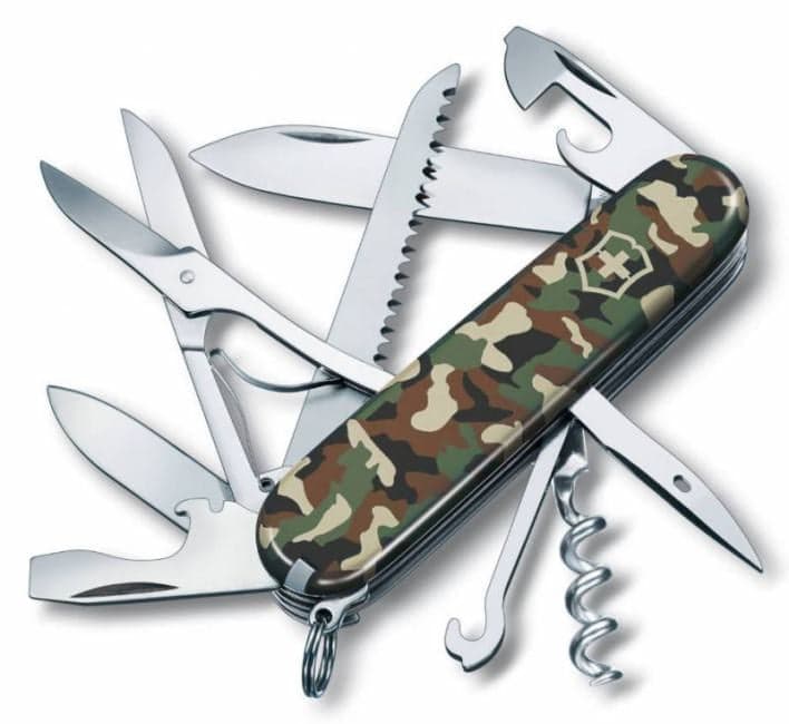 Нож перочинный Victorinox Huntsman (1.3713.94) 91мм 15функций камуфляж карт.коробка