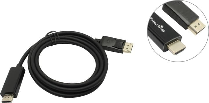 Telecom <TA494> Кабель-переходник DisplayPort (M) -> HDMI (M) 1.8м