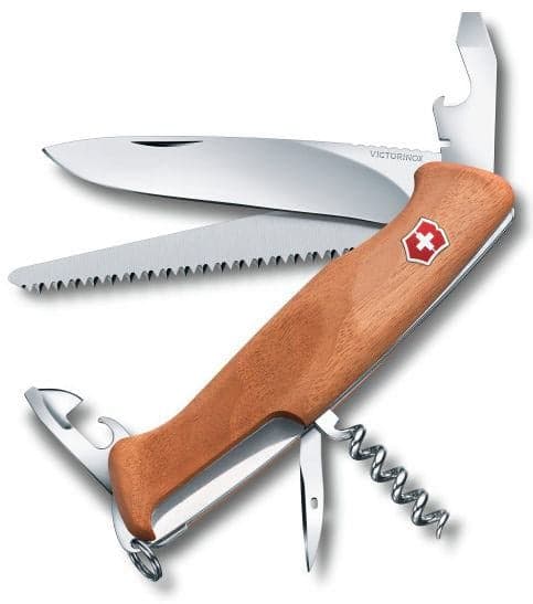 Нож перочинный Victorinox RangerWood 55 (0.9561.63) 130мм 10функций дерево карт.коробка