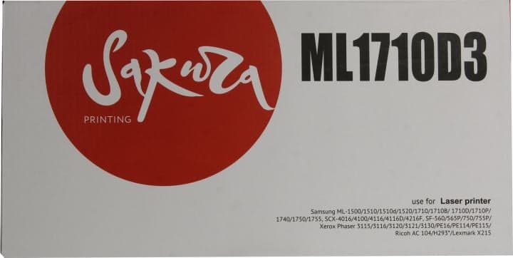 Картридж SAKURA ML-1710D3 для Samsung ML-1510/1710/1750, Xerox Phaser 3120/3121/3130,WorkCentre PE16/PE16e