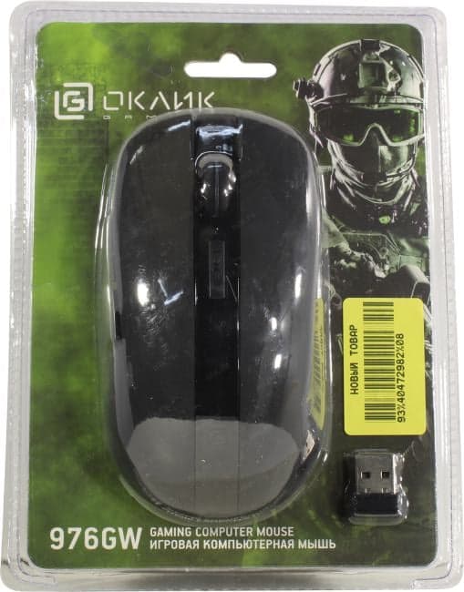 OKLICK Gaming Mouse <976GW> <Black> (RTL) USB 6btn+Roll <1431703>
