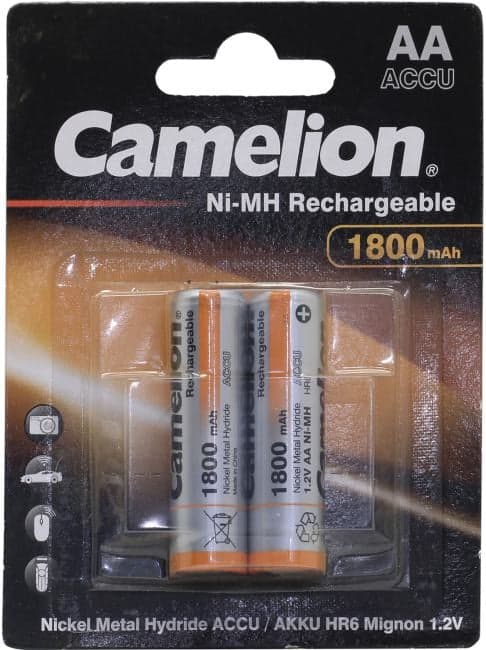 Аккумулятор Camelion NH-AA1800-2 (1.2V, 1800mAh) NiMH, Size "AA" <уп. 2 шт>