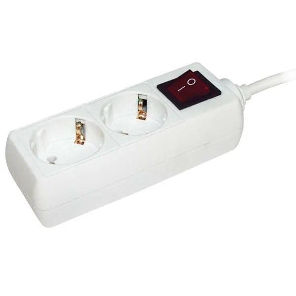 Удлинитель IEK WYP10-16-02-05-ZK-N 2х5м с заземл. 16А IP20 У02К 2P+PE 250В 3х1 с выкл.