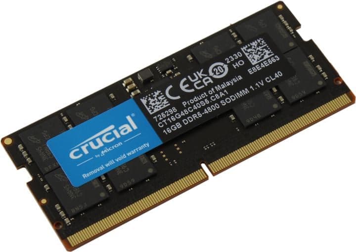 Crucial <CT16G48C40S5> DDR5 SODIMM 16Gb <PC5-38400> (for NoteBook)