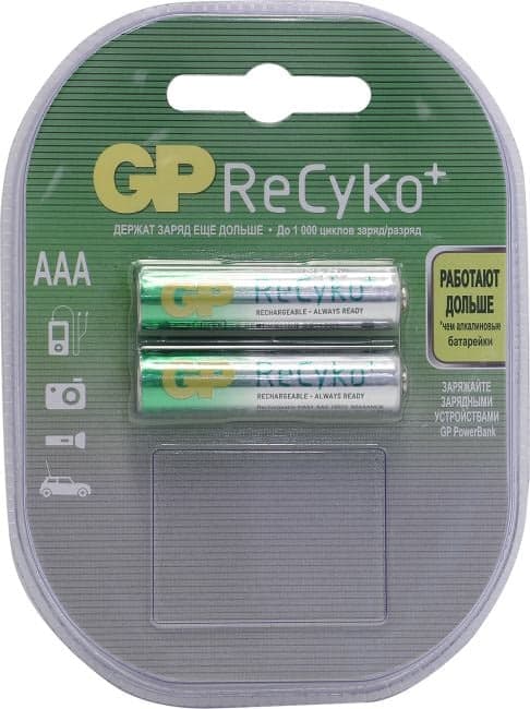 Аккумулятор GP 85AAAHCB-2/85AAAHCRGY-2CRCB2 (1.2V,820mAh) NiMh, Size "AAA" <уп.2шт>